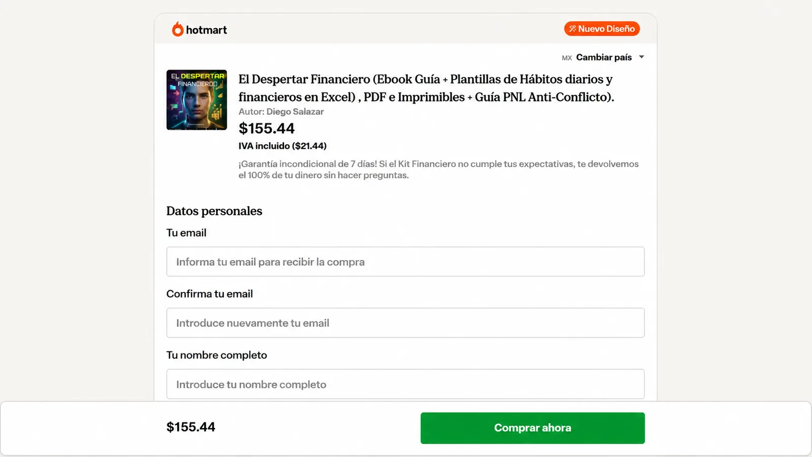 Checkout Hotmart integrado